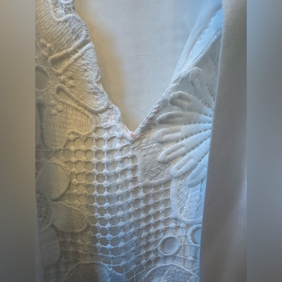 NWT Tuckernuck white Guipure Lace Mason Top - Picture 7 of 7